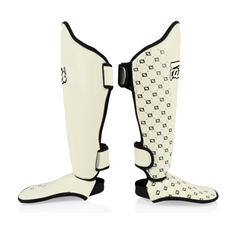 SP5 Competition Muay Thai Shin Guard (White) - Fairtex