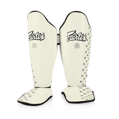 SP5 Competition Muay Thai Shin Guard (White) - Fairtex